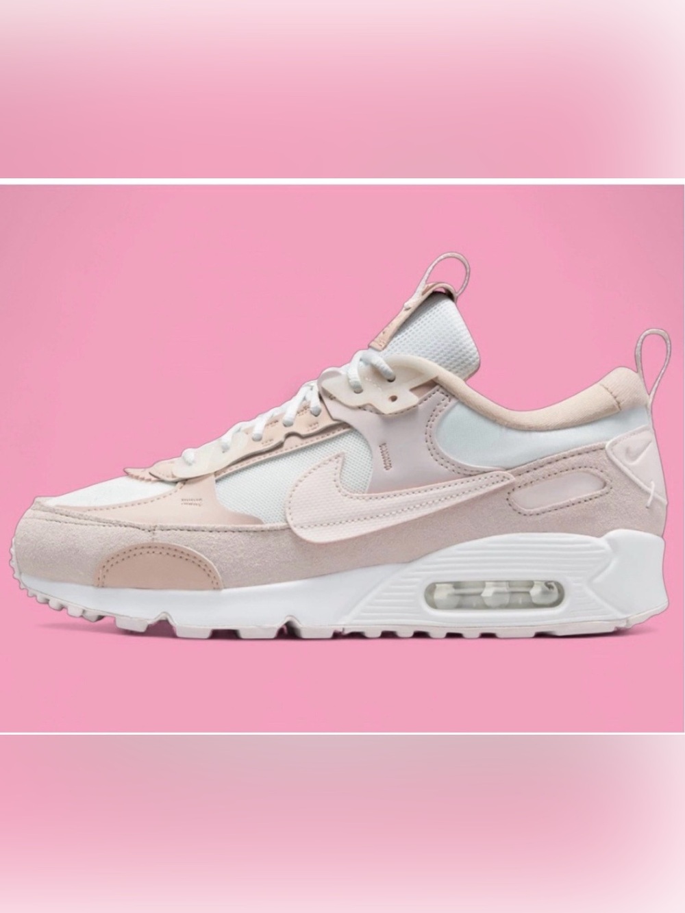 Nike Air Max 90 Futura Summit White Pink- Size 8- DM9922-104